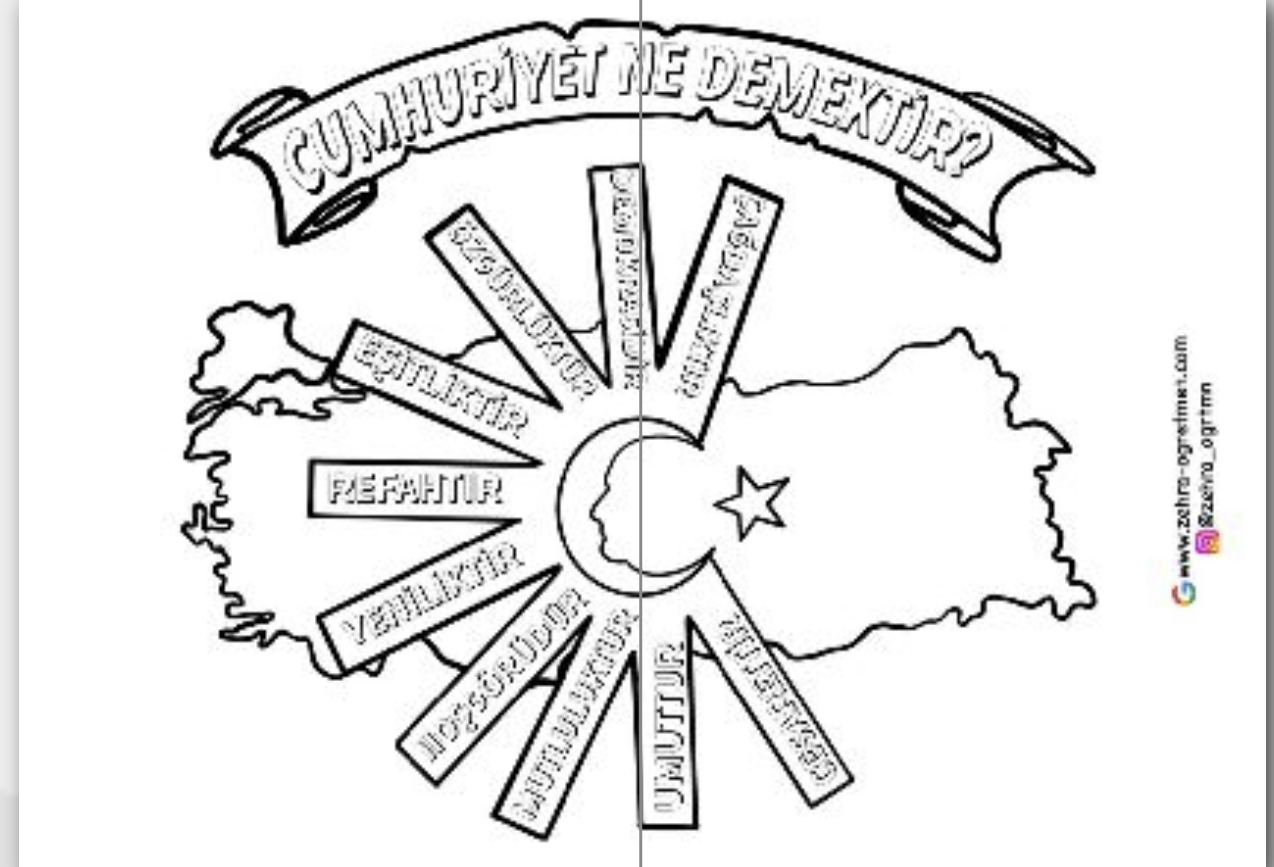 2 A4 CUMHURİYET NE DEMEKTİR RENKSİZ