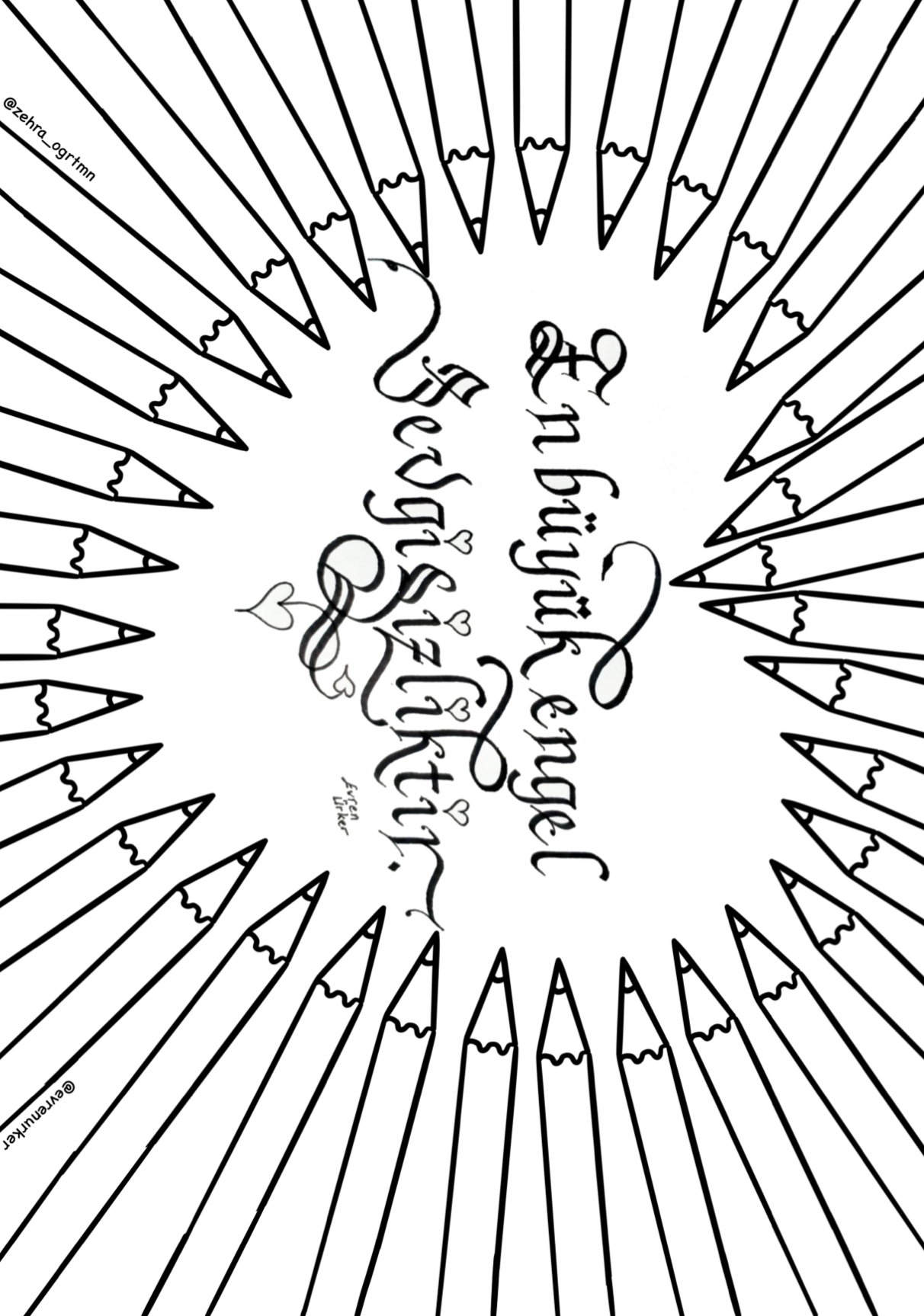 En Büyük Engel Sevgisizliktir Boyama Sayfaları 2021