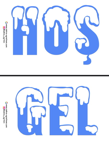 Hoş Geldin 2023 Mutlu Yıllar Yazı Şablonu ( Mavi)