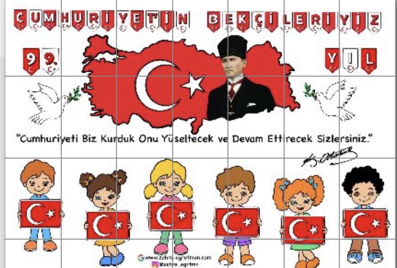 28 A4 RENKLİ Atatürk Haritalı Pano