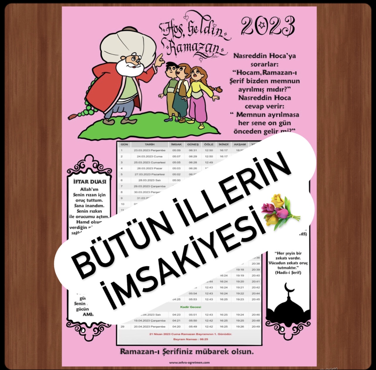 2023 Çankırı İmsakiyesi