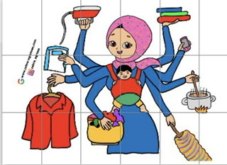 18 A4 Tesettürlü Anne RENKLİ