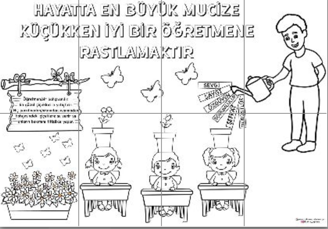 8 A4 Grup Boyama Çalışması Pano 6