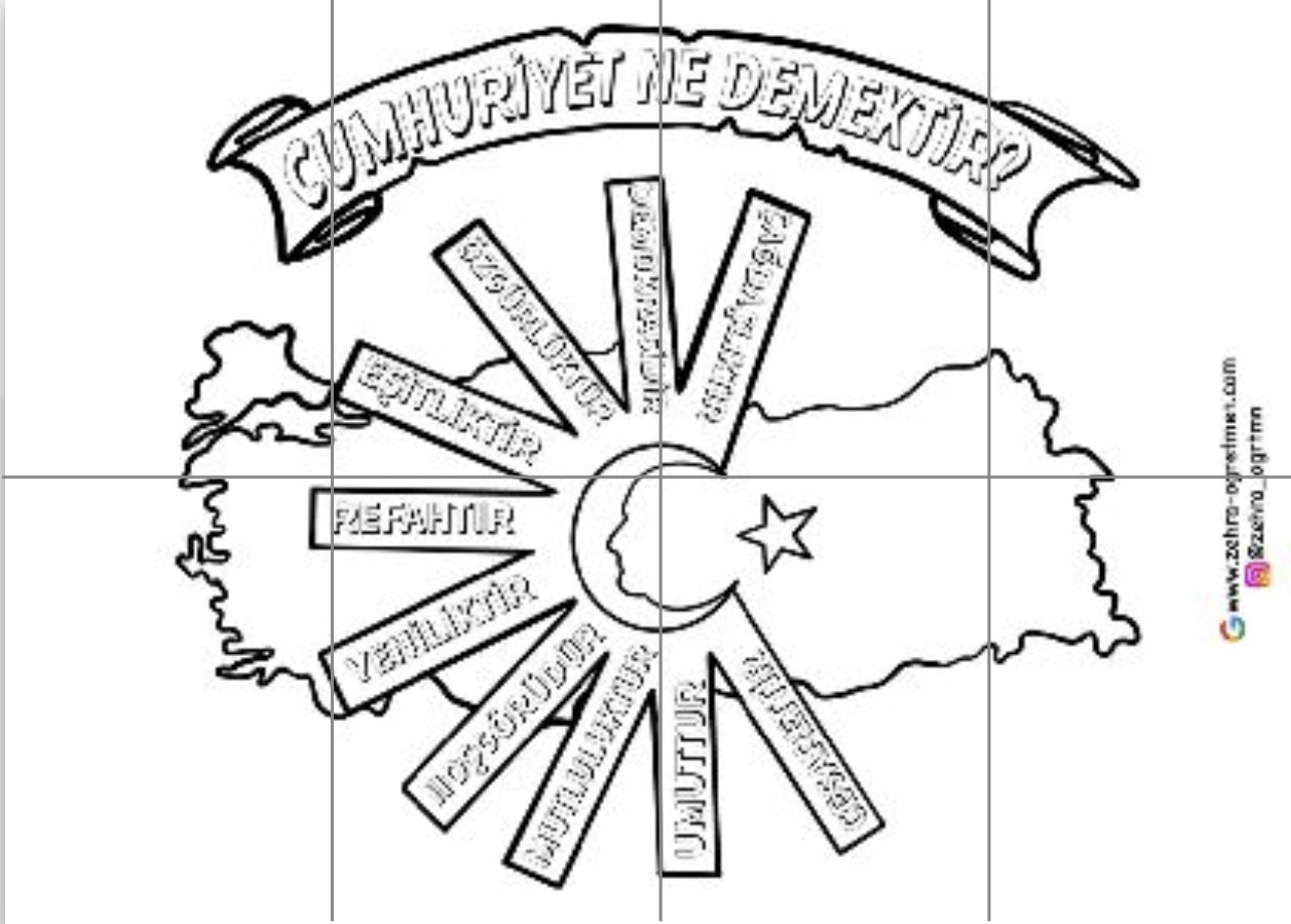 8 A4 CUMHURİYET NE DEMEKTİR RENKSİZ