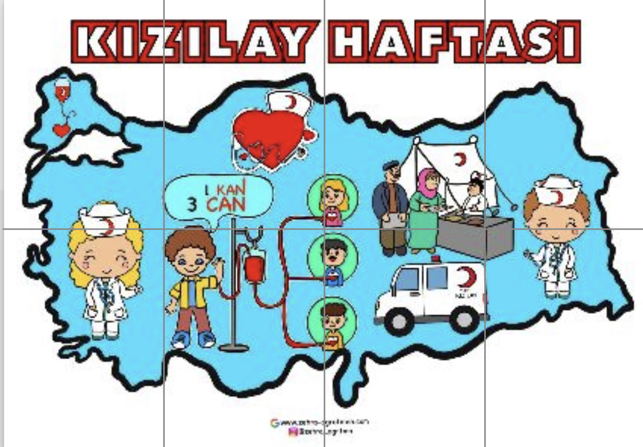 8 A4 KIZILAY HAFTASI PANO RENKLİ