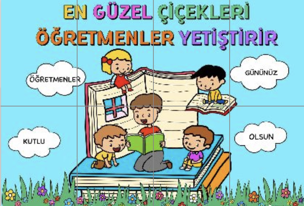 8 A4 ( Erkek Öğretmen Mavi Arka Planlı) Pano 3 RENKLİ