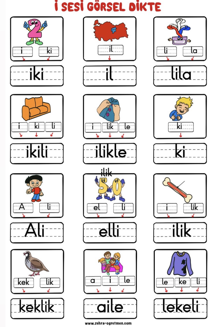 İ Sesi Görsel Dikte