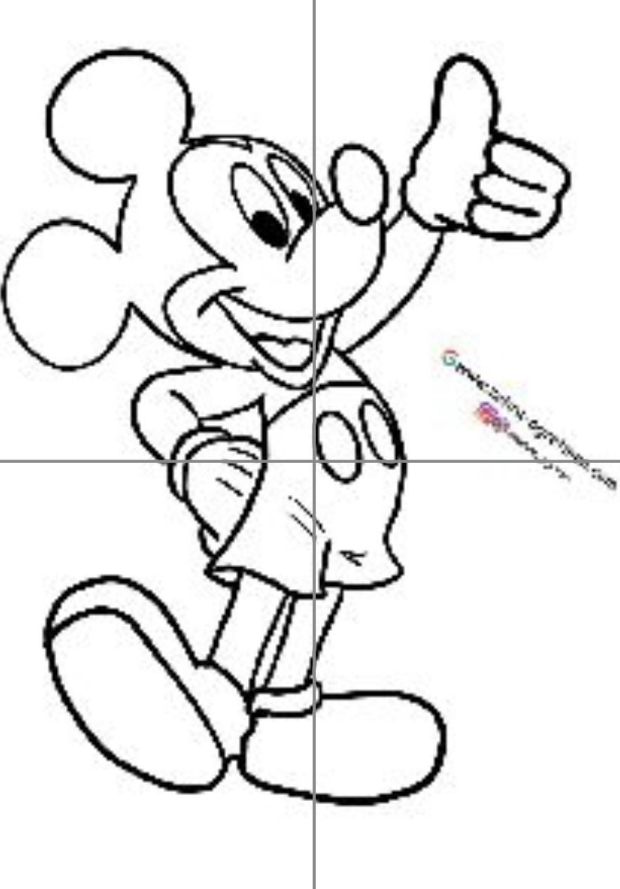 4 A4 Mickey Mouse ( RENKSİZ)
