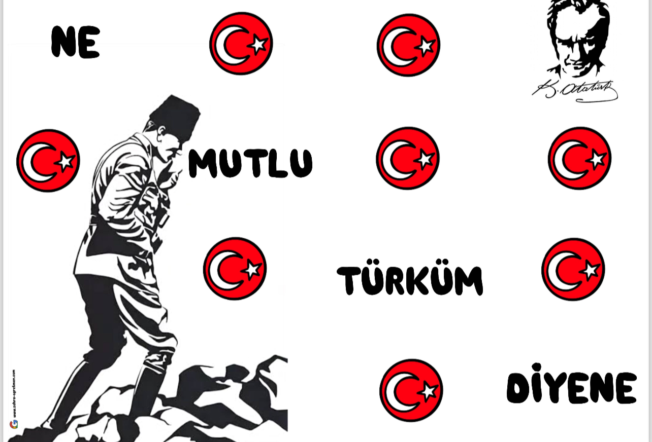 29 Ekim Gösteri Şablonları A4