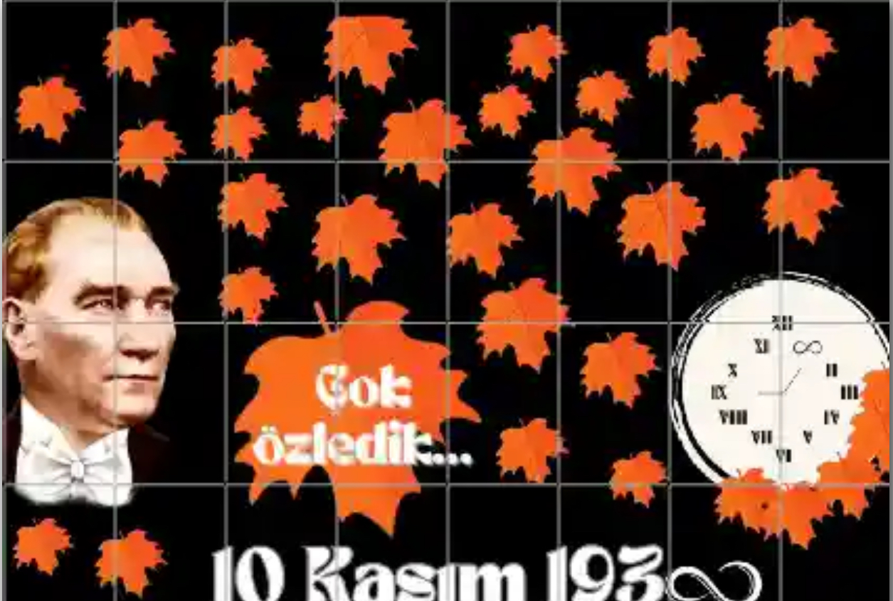 10 Kasım Pano 1 ( 32 A4 Parçalı Pano )