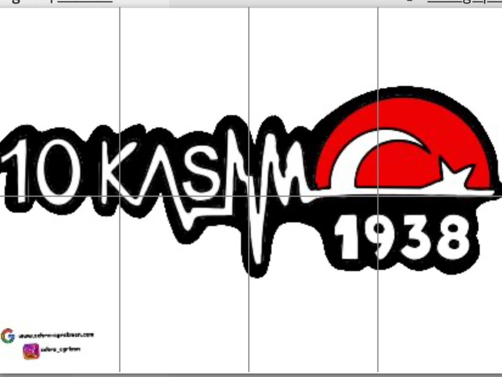 ( PANO 2) 10 Kasım 1938 Şablonu 8 A4 RENKLİ RENKSİZ