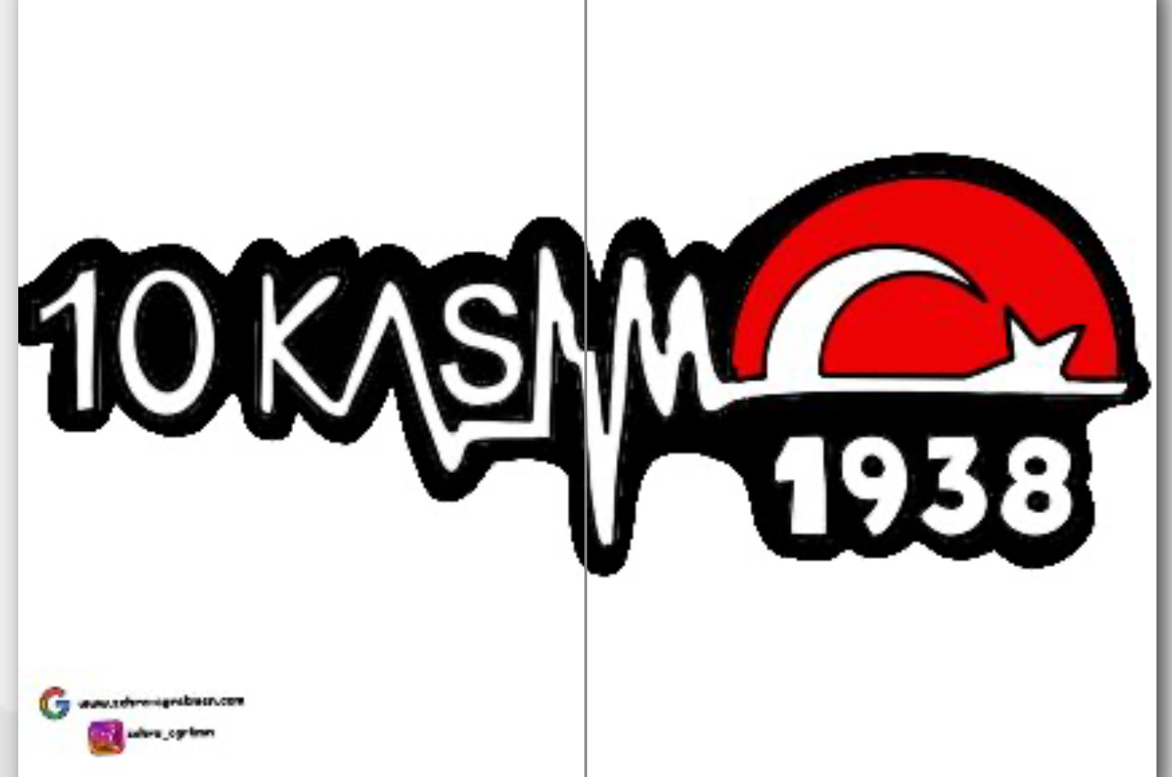 ( PANO 2) 10 Kasım 1938 Şablonu 2 A4 RENKLİ RENKSİZ