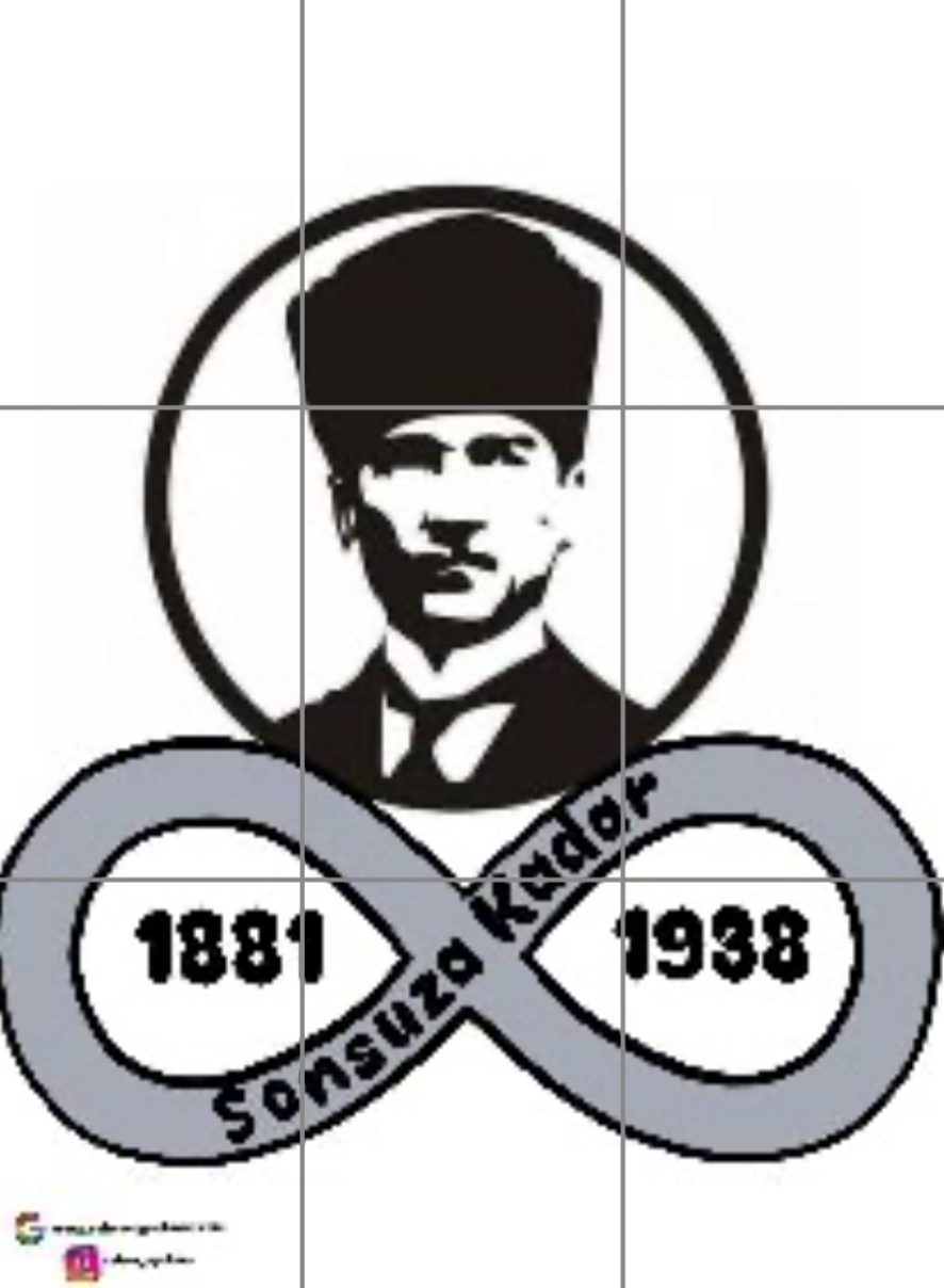 ( PANO 4) Atatürklü Sonsuzluk Sembolü 9 A4 RENKLİ