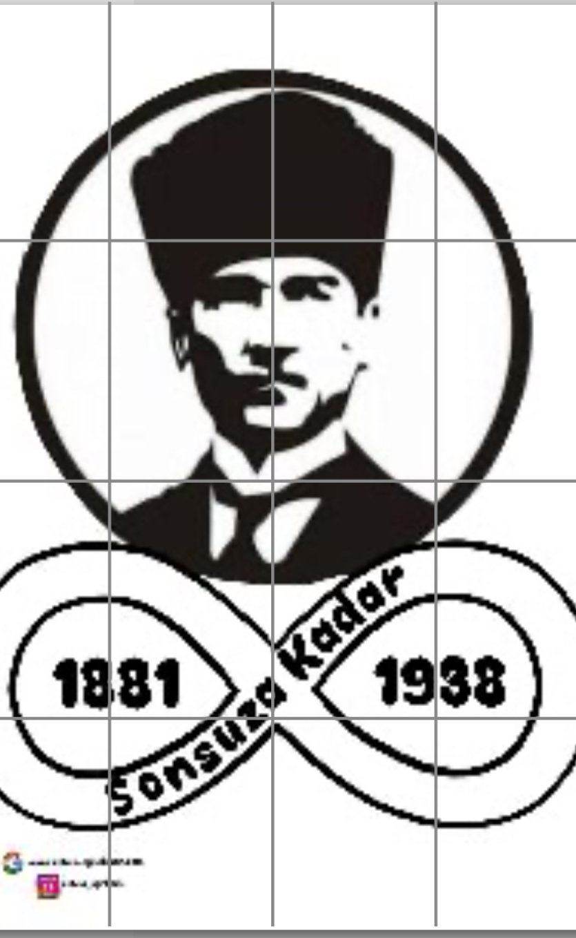 ( PANO 4) Atatürklü Sonsuzluk Sembolü 16 A4 RENKSİZ