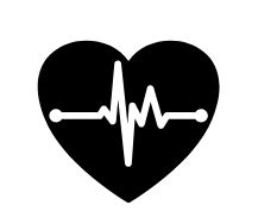 (10 Kasım Pano 6) Siyah Kalp 4 A4