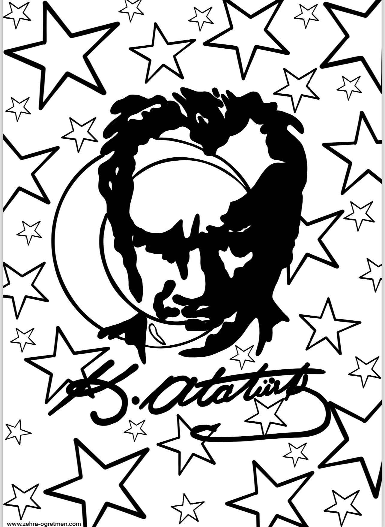 10 Kasım ATATÜRK BOYAMALARI A4 Boyut