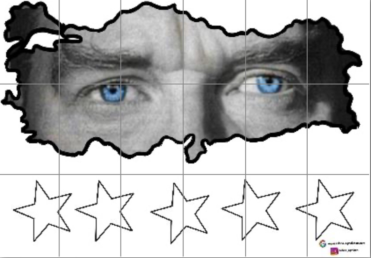 (10 Kasım Pano 5) Atatürk’ün Gözleri Türkiye Haritası 18 A4