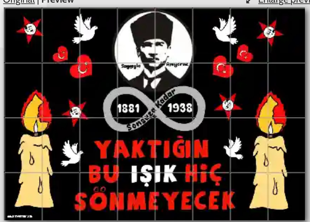 32 A4 Yaktığın Bu Işık Hiç Sönmeyecek Panosu