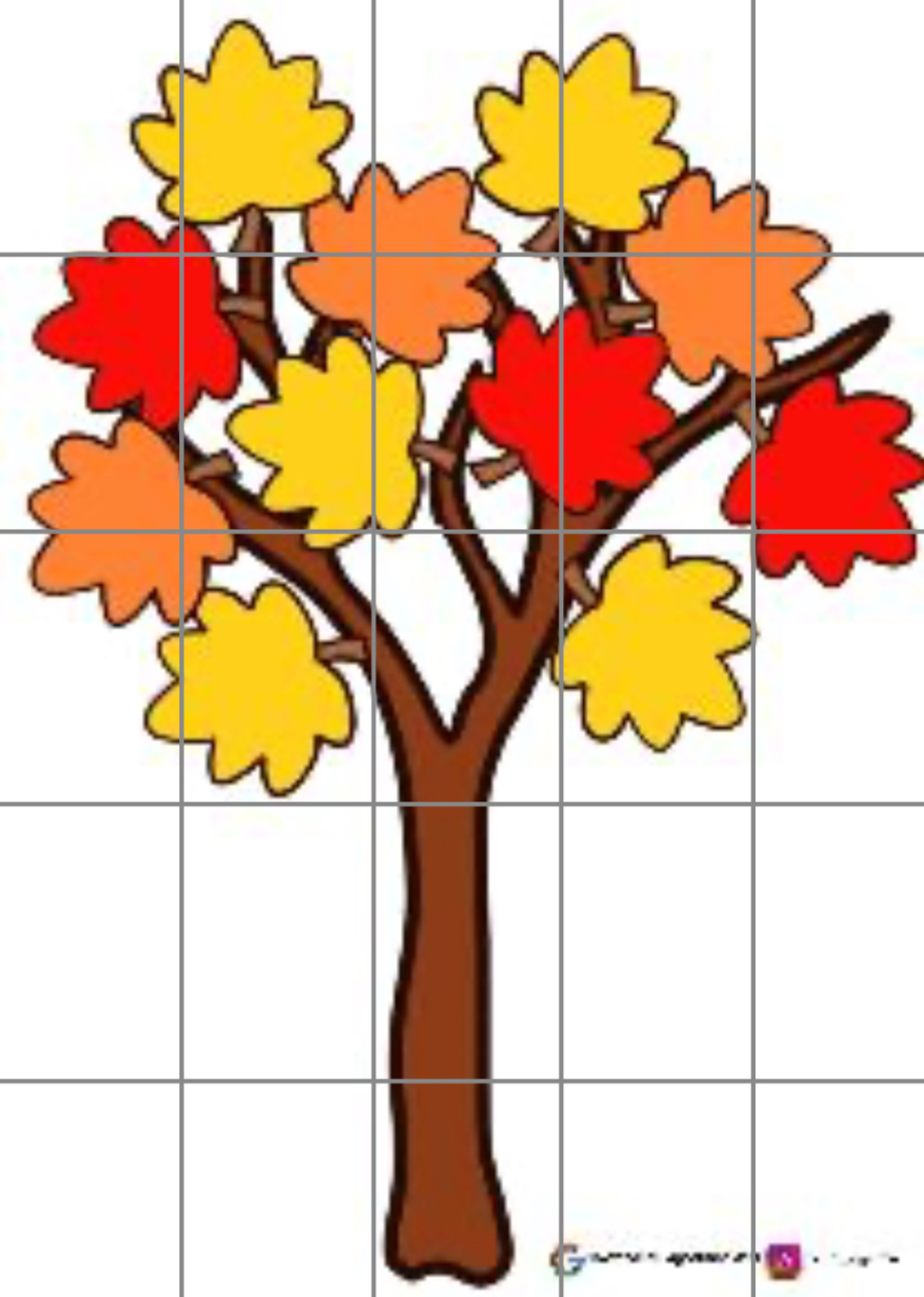 25 A4 Sonbahar Ağacı RENKLİ