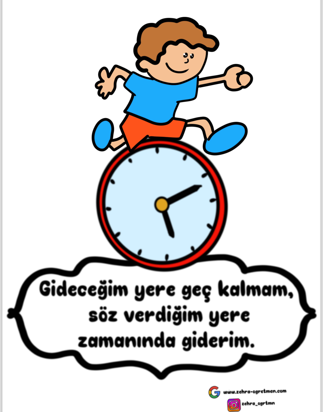 Değerler Eğitimi Sorumluluk Panosu Görselleri RENKLİ