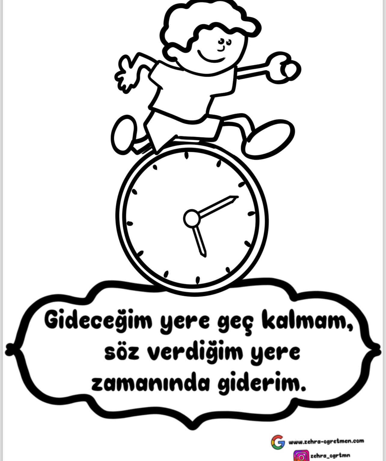 Değerler Eğitimi Sorumluluk Panosu Görselleri RENKSİZ