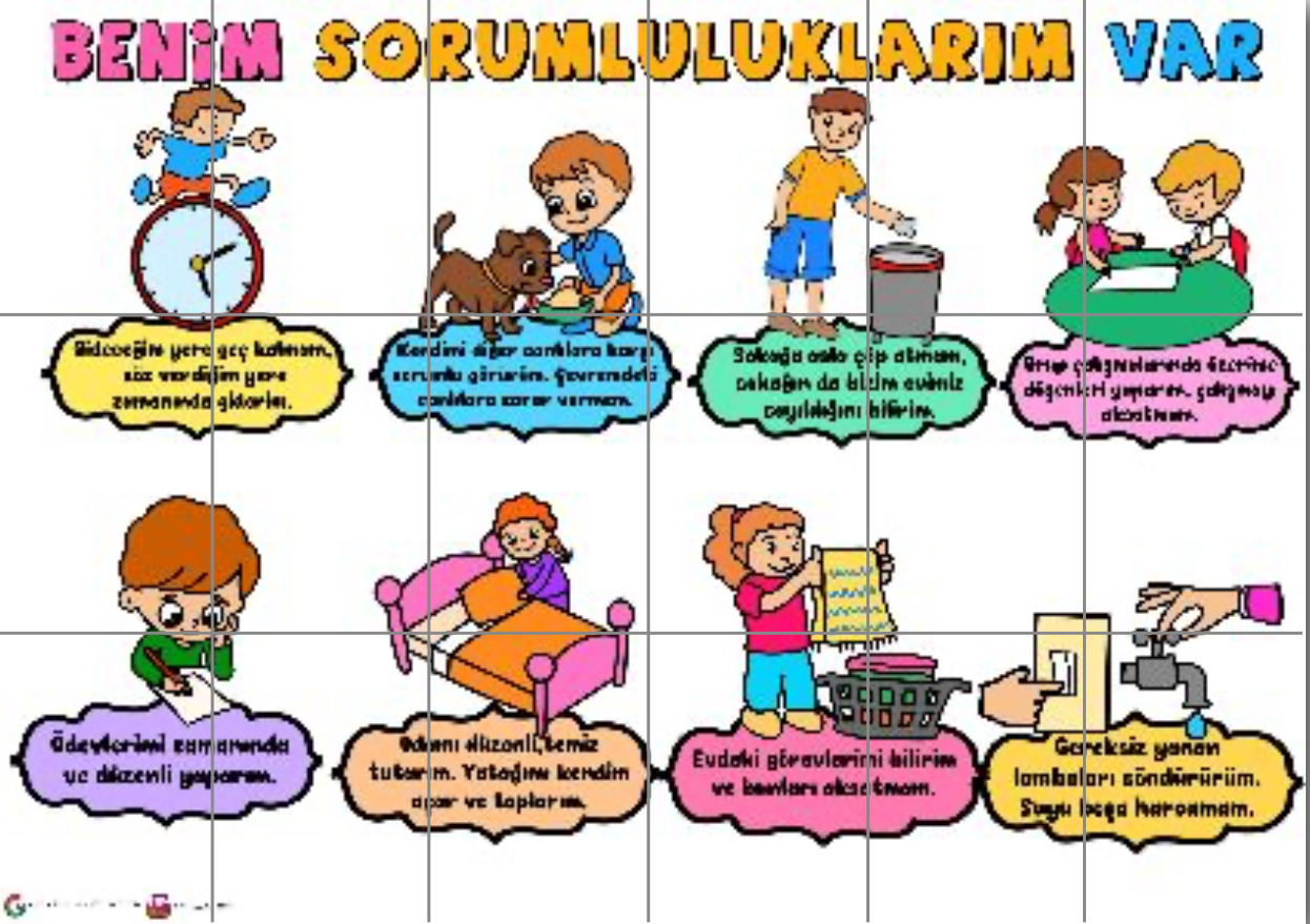 18 A4 Sorumluluk Panosu Beyaz Arka Planlı