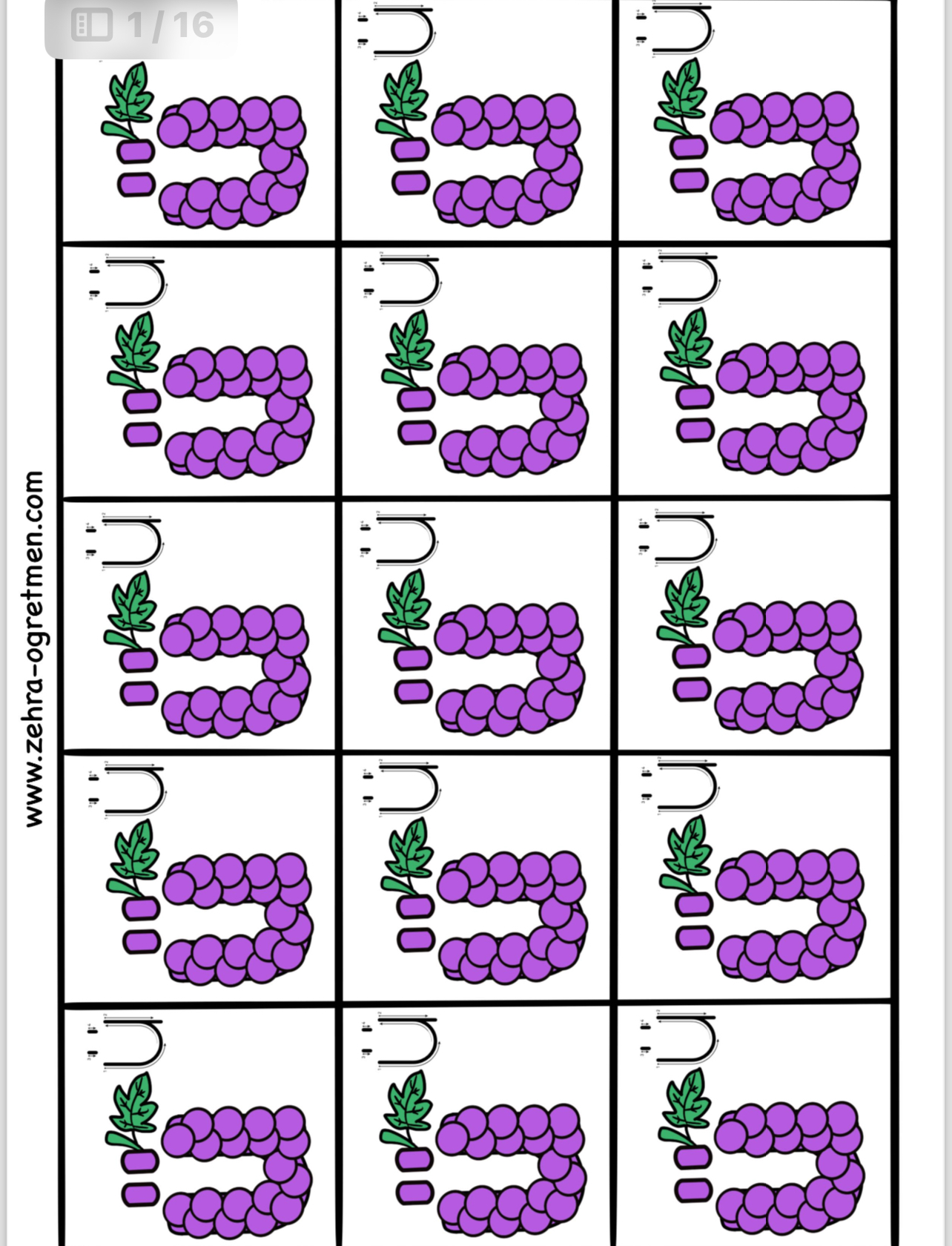 Ü Sesi Deftere Yapıştırmalık Görseller