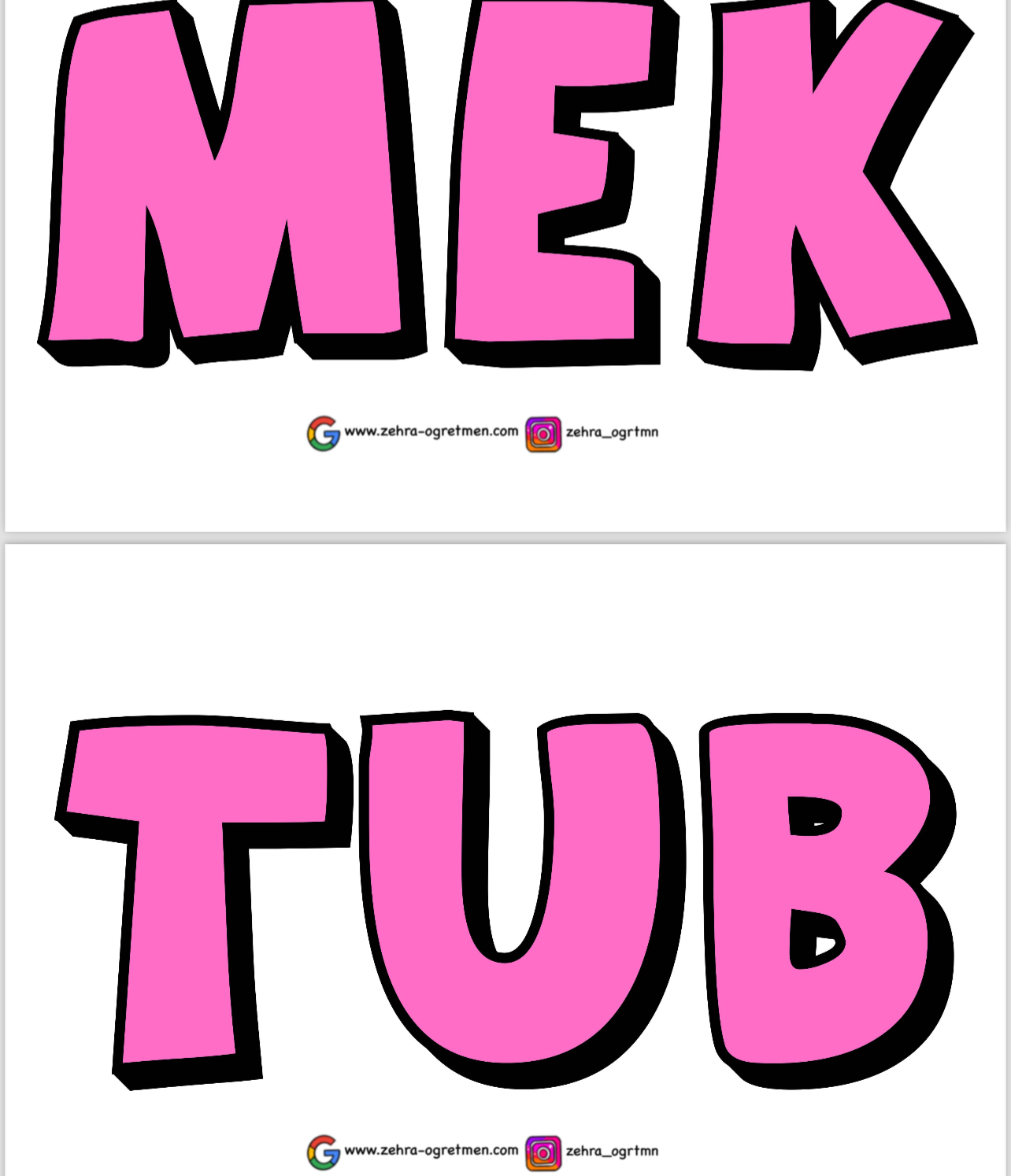 ( PANO 1) Mektubun Var Öğretmenim Pano Yazısı RENKLİ 2