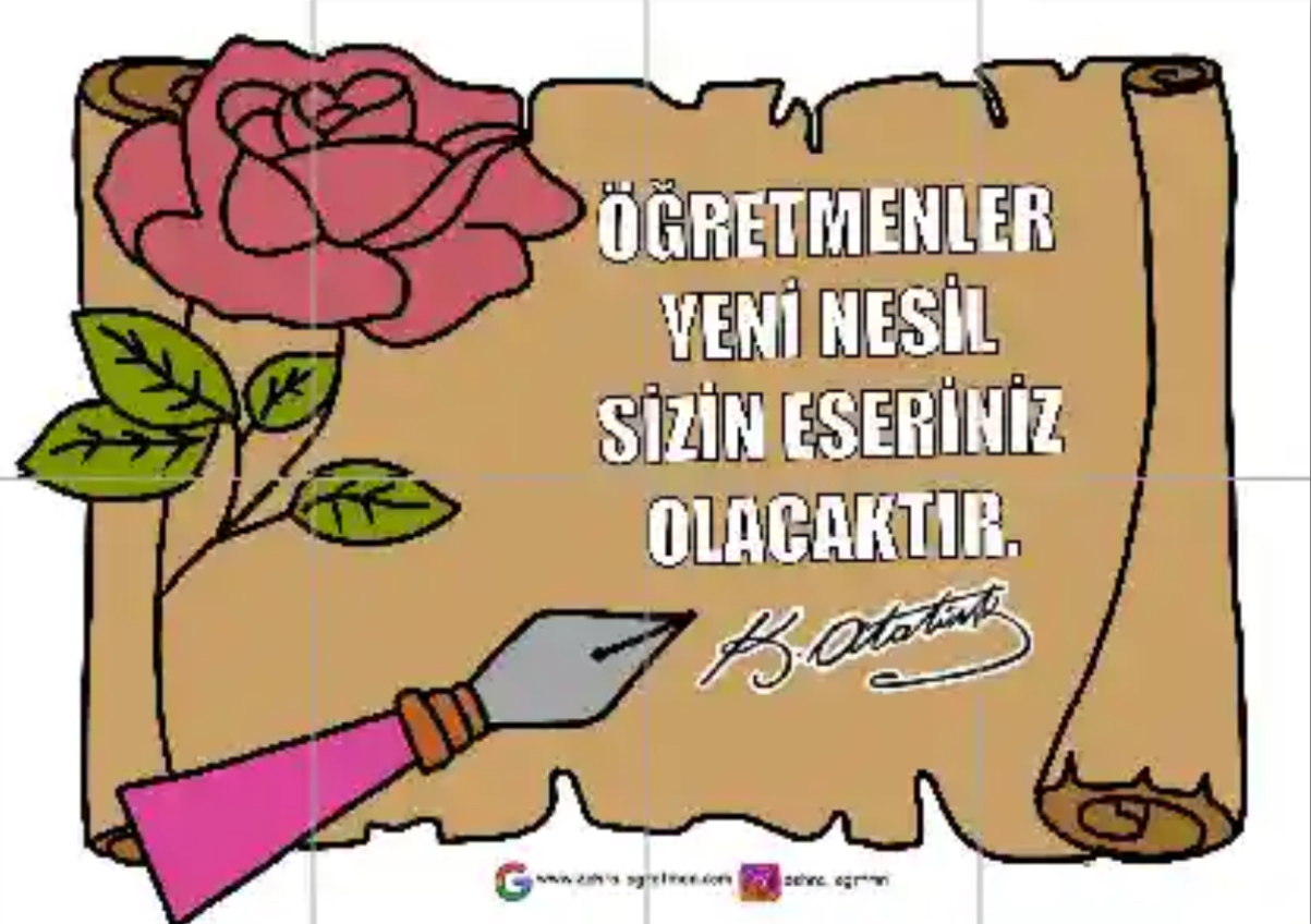 ( PANO 1) 8 A4 Öğretmenler Yeni Nesil Sizin Eseriniz Olacaktır RENKLİ RENKSİZ