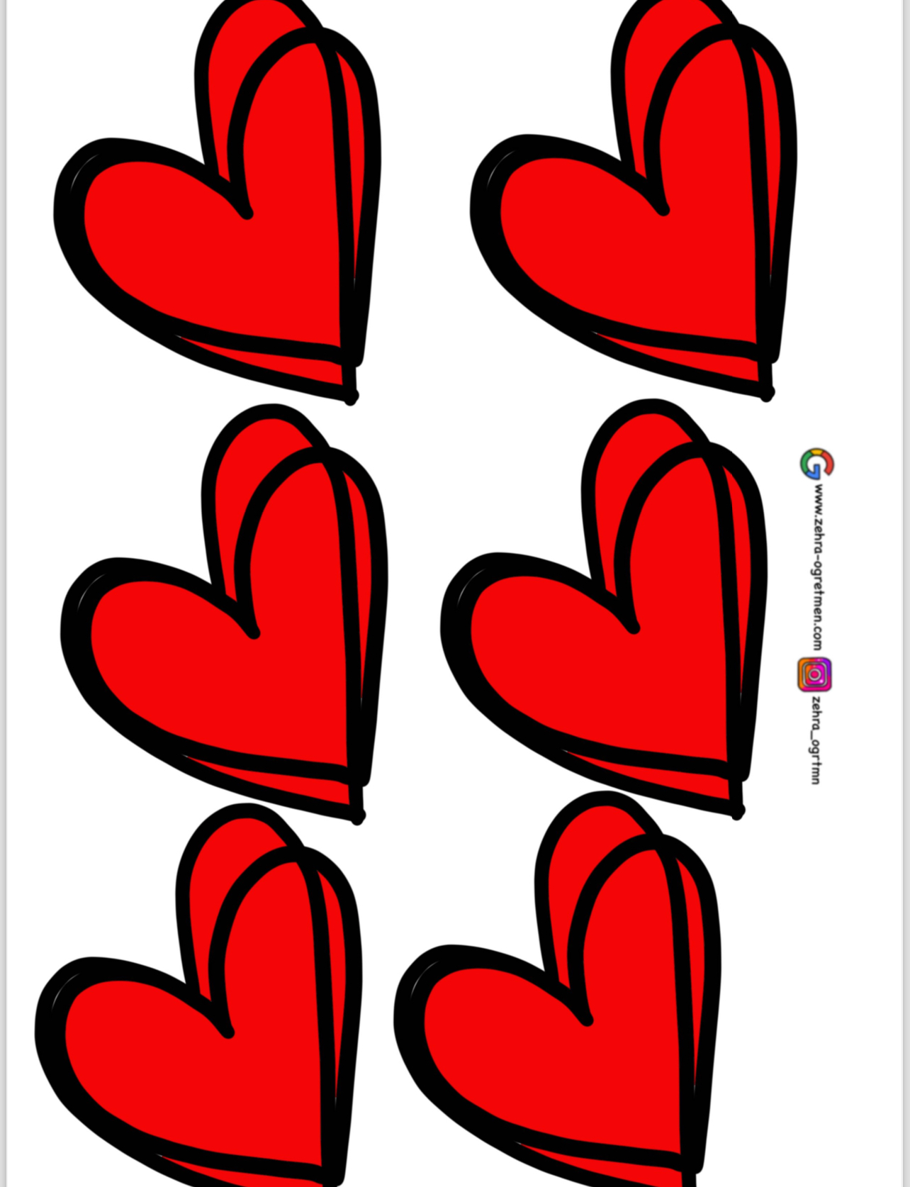 ( PANO 2) Canım Öğretmenim Panosu KALPLERİ