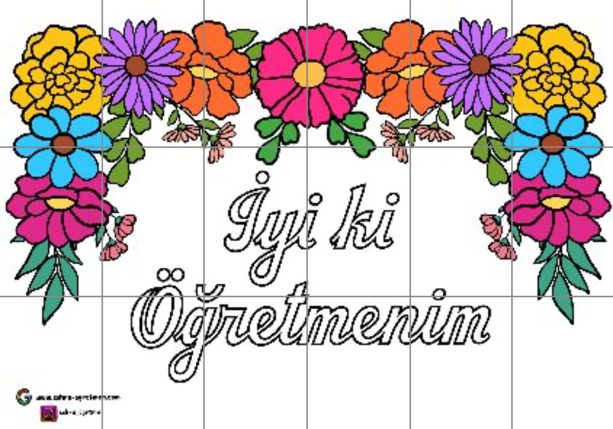 ( PANO 4) Çiçekli Pano 18A4 RENKLİ