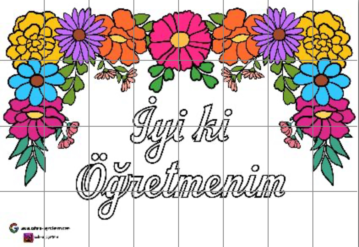 ( PANO 4) Çiçekli Pano 32A4 RENKLİ