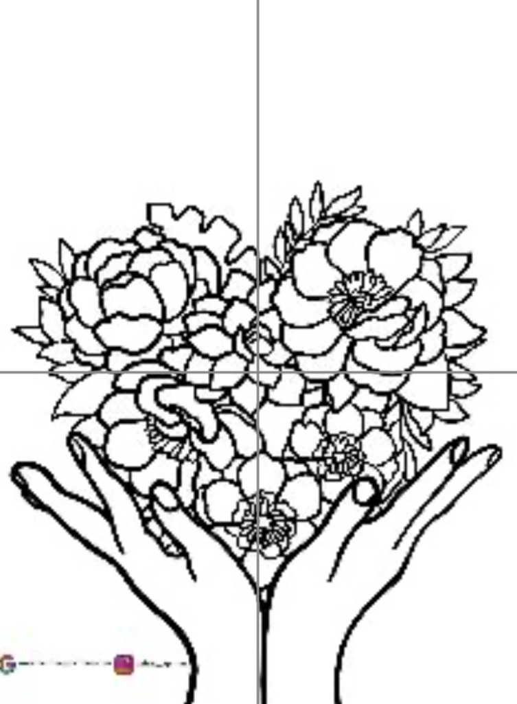 ( PANO 6) Kalpli Çiçek 4A4 RENKSİZ