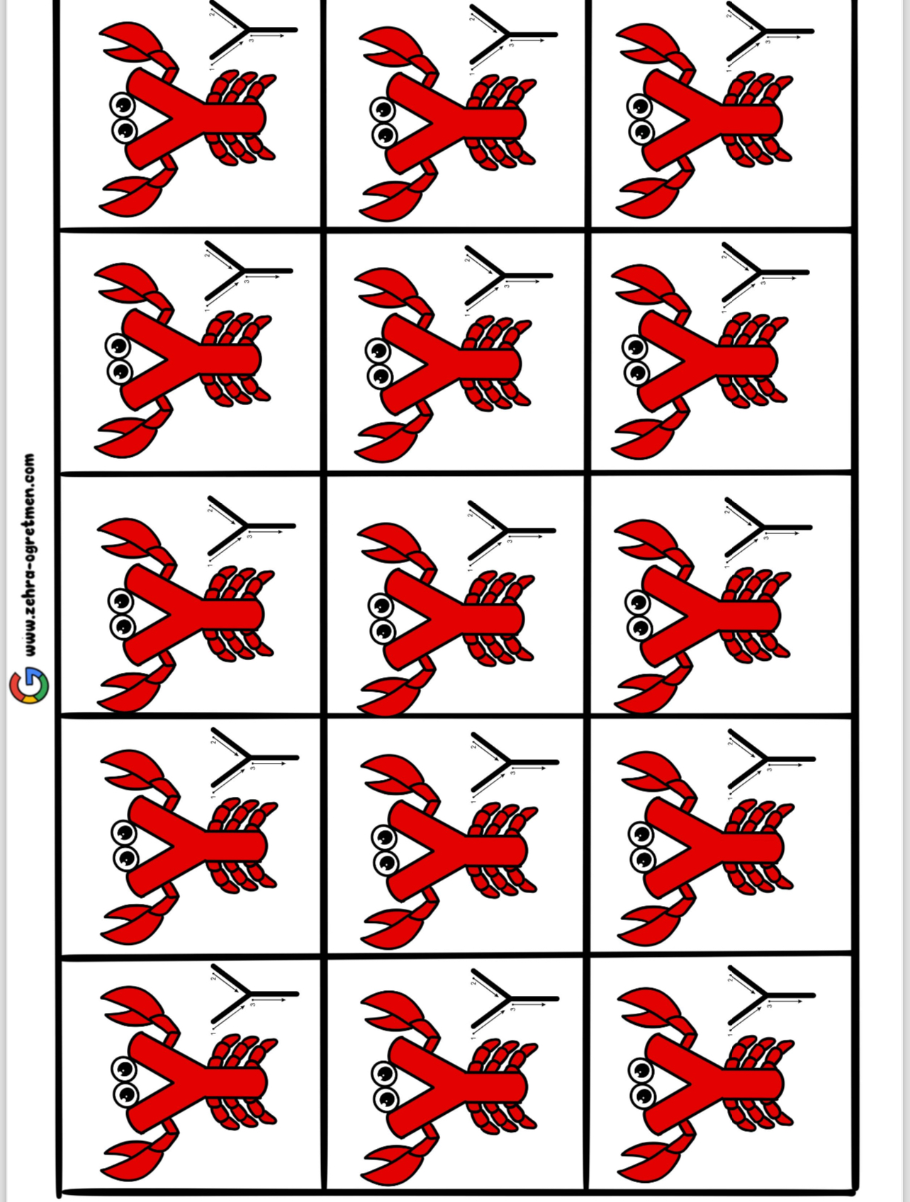 Y Sesi Deftere Yapıştırmalık Görseller (15 24 30 48 Öğrenci İçin)