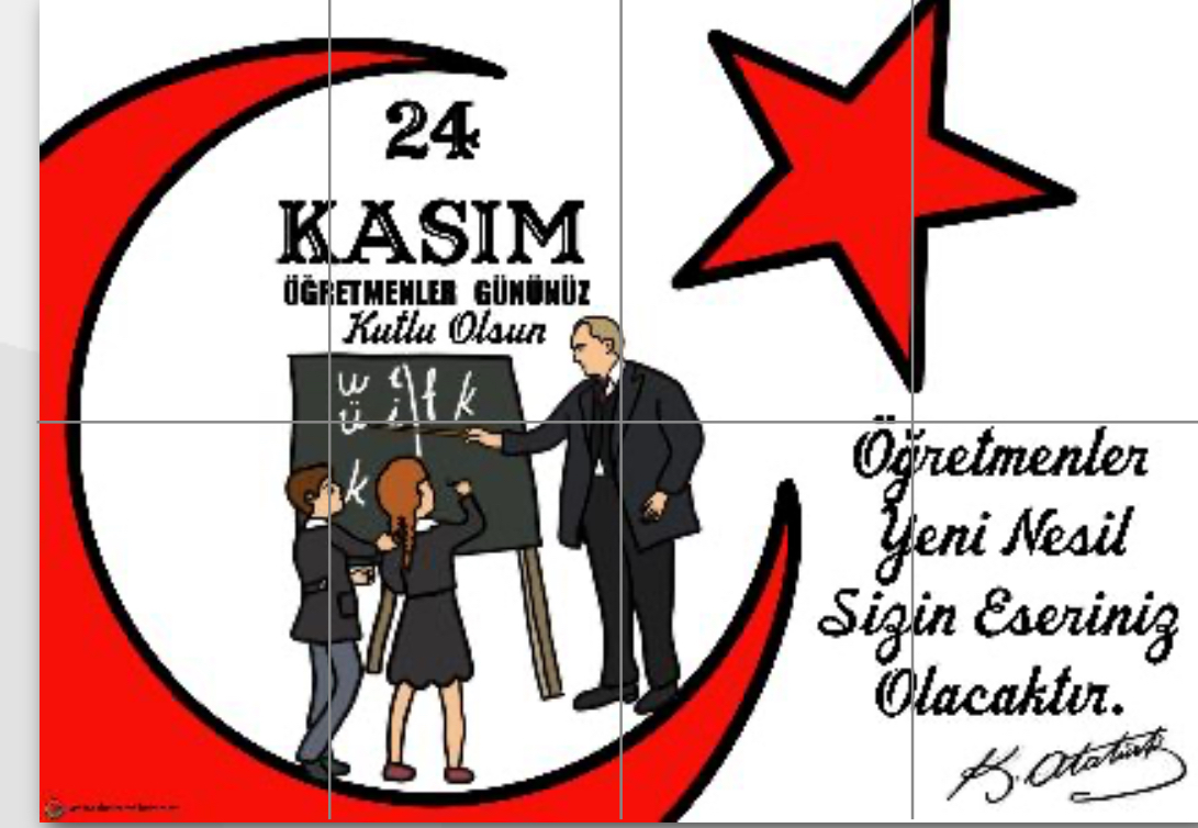 ( PANO 7) Atatürklü Pano 8A4 RENKLİ