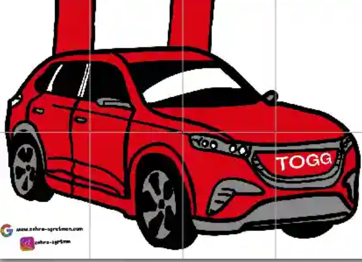 Yerli Arabamız TOGG 8 A4 RENKLİ