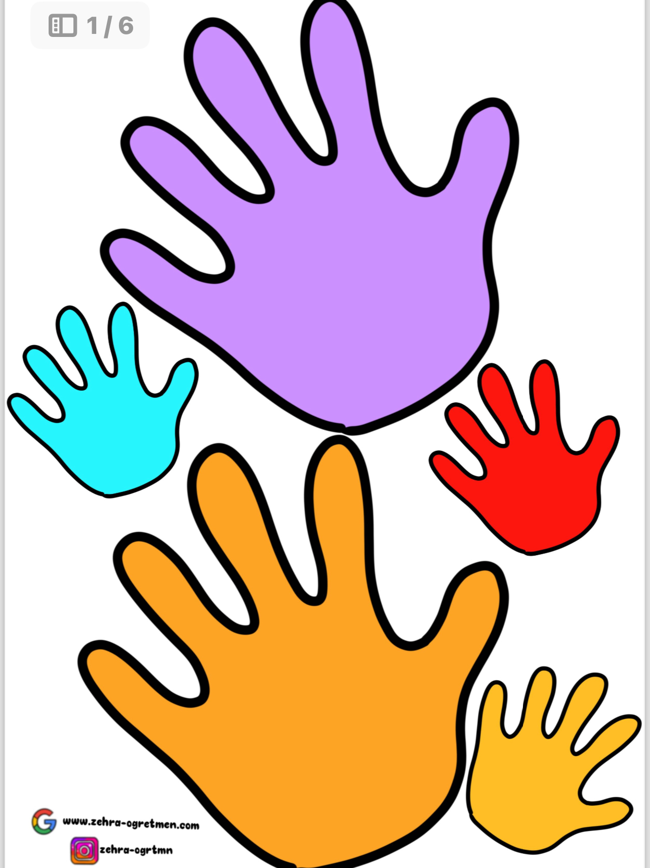 3 Aralık Dünya Engelliler Günü Panosu Renkli Eller