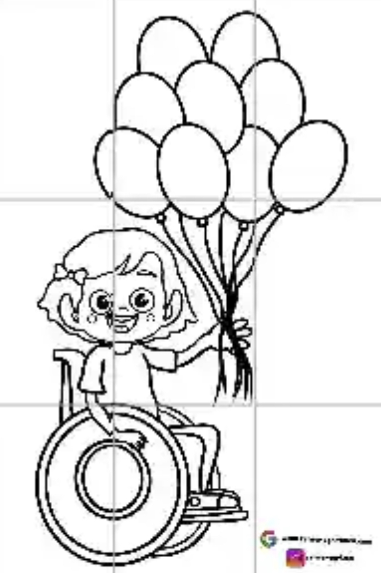 9 A4 Tekerlekli Sandalyede Çocuk RENKSİZ