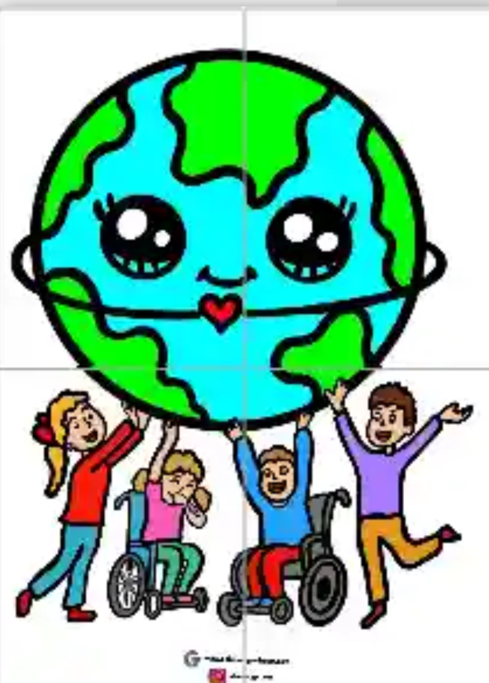 4 A4 Dünyayı Tutan Çocuklar RENKLİ