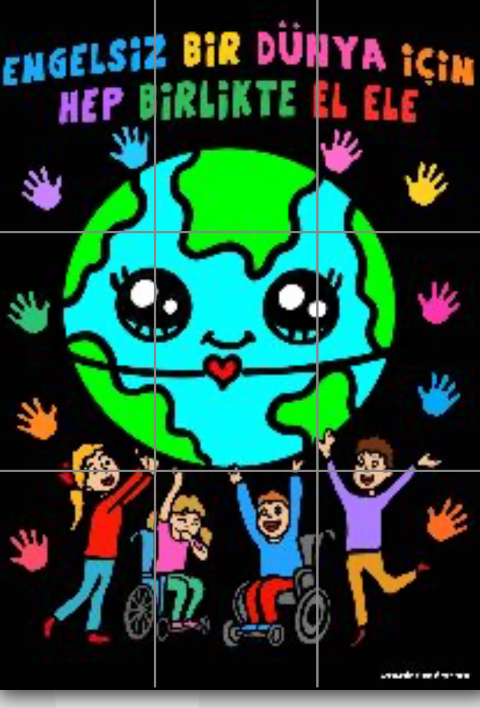 Engelsiz Bir Dünya İçin He Birlikte El Ele 9 A4 RENKLİ