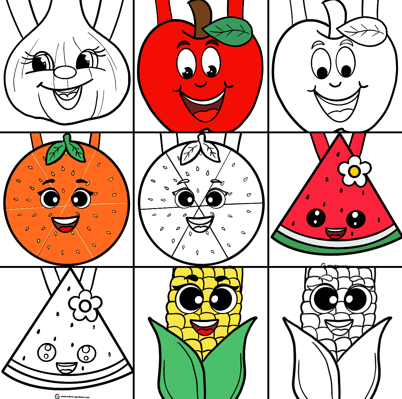 4 A4 Elma Kostümü RENKLİ