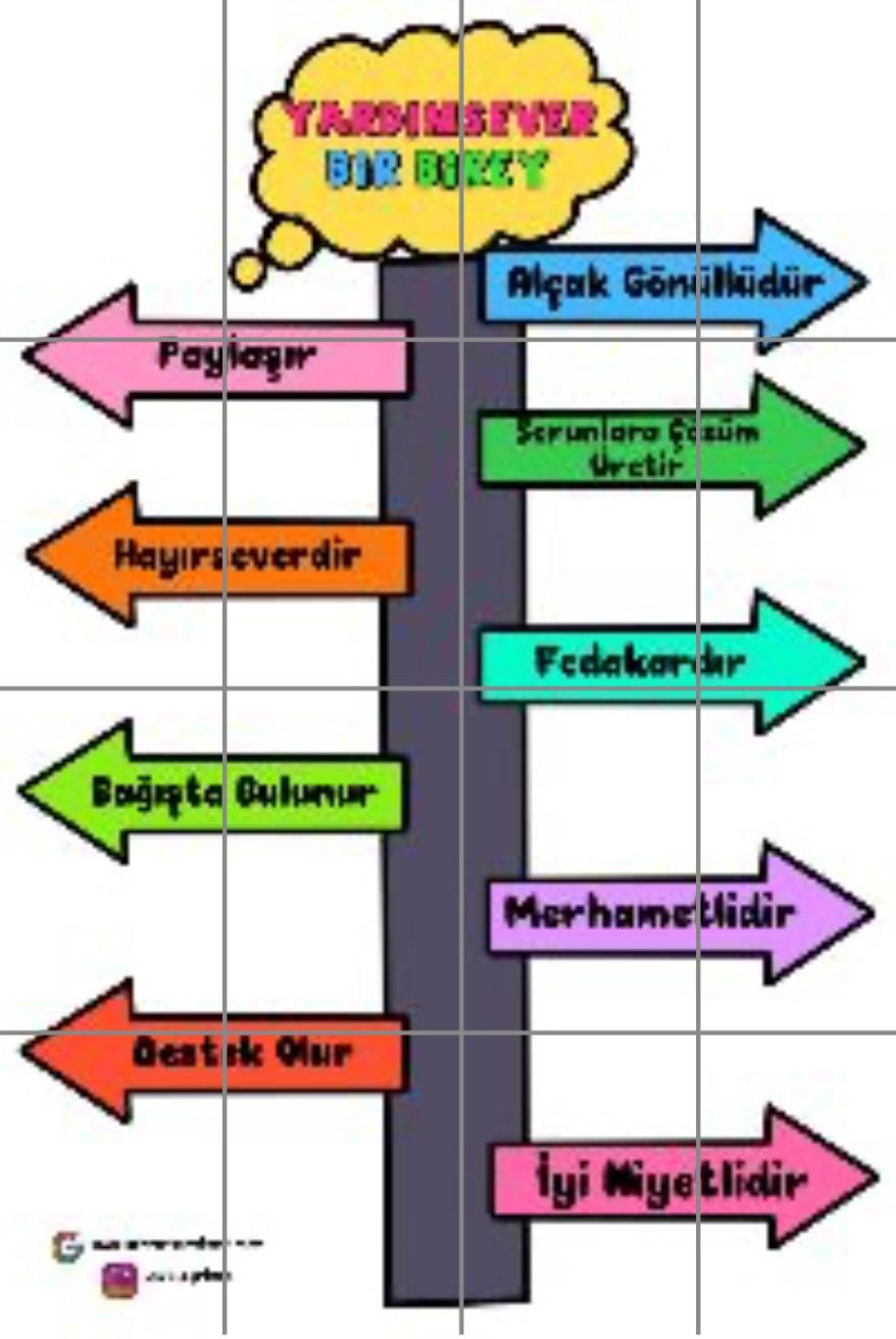 16 A4 Yardımsever Bir Birey Tabelası RENKLİ