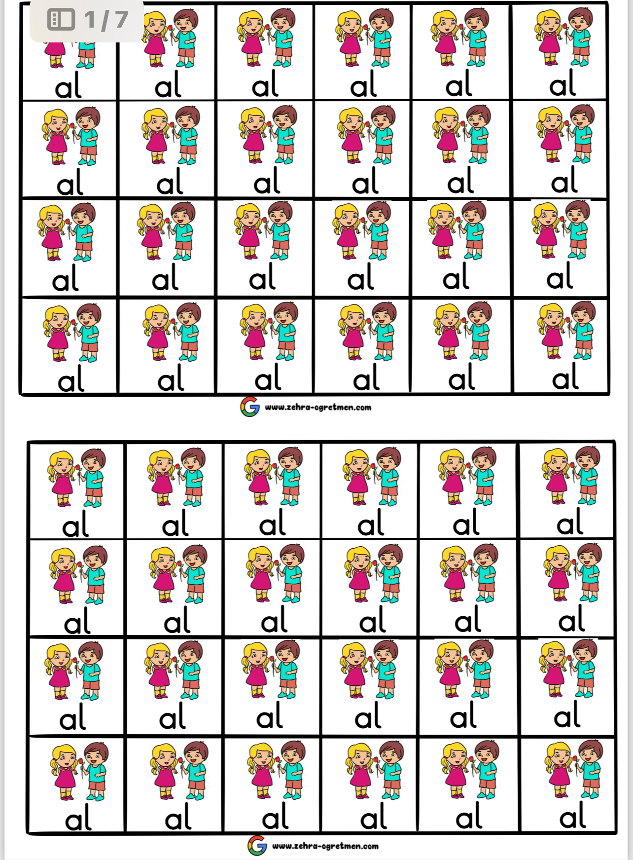 48 Öğrenci İçin E L A Defter Dikte Görselleri RENKLİ