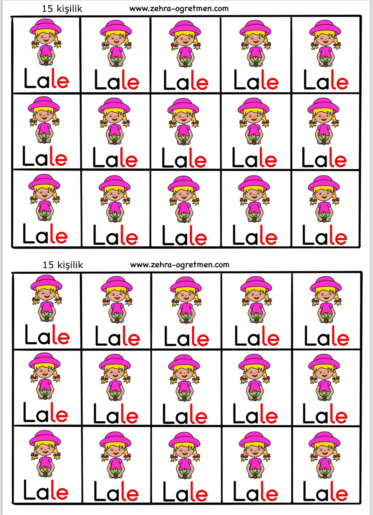 30 Öğrenci İçin E L A Defter Dikte Görselleri RENKLİ