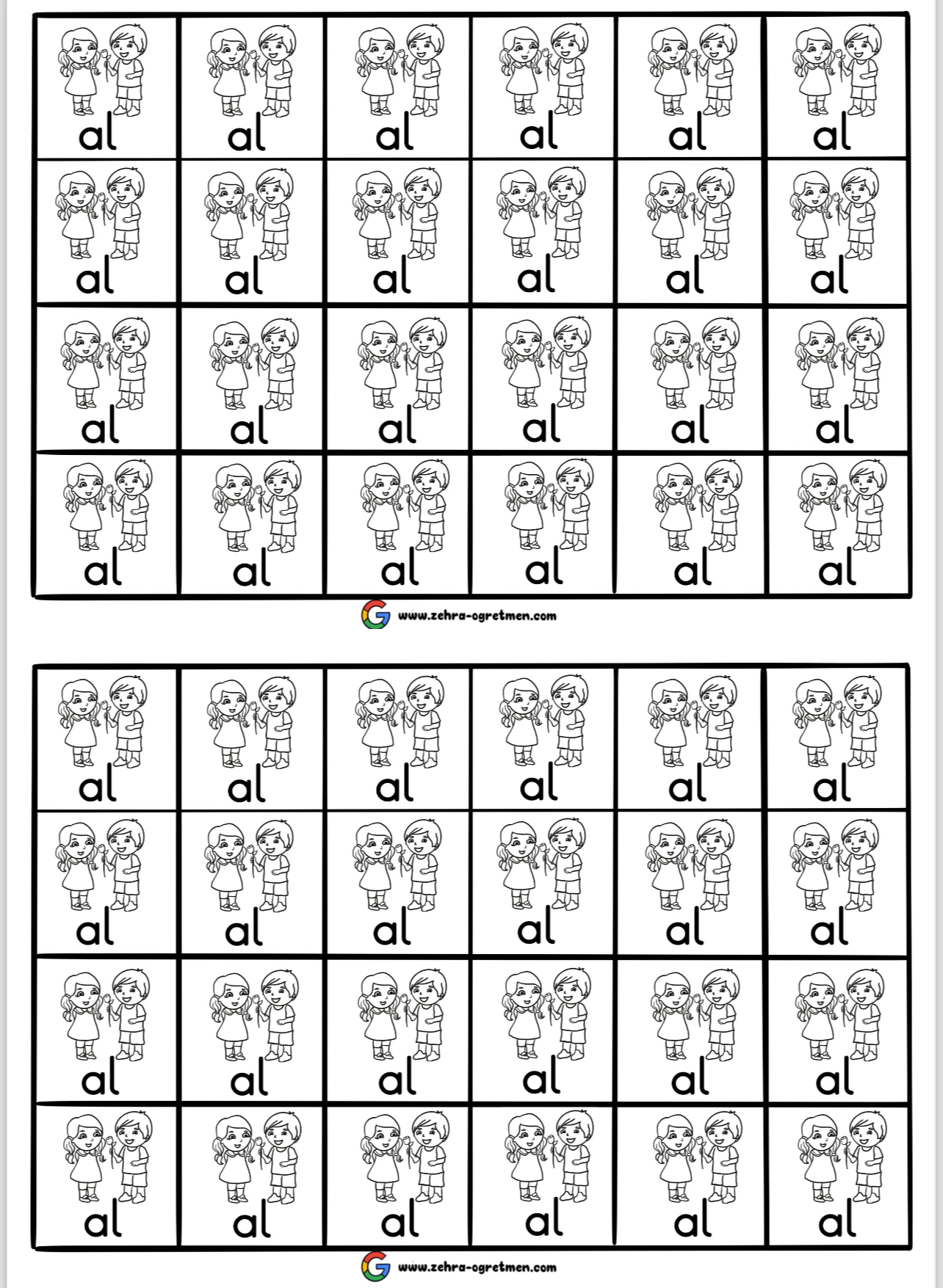 48 Öğrenci İçin E L A Defter Dikte Görselleri RENKSİZ