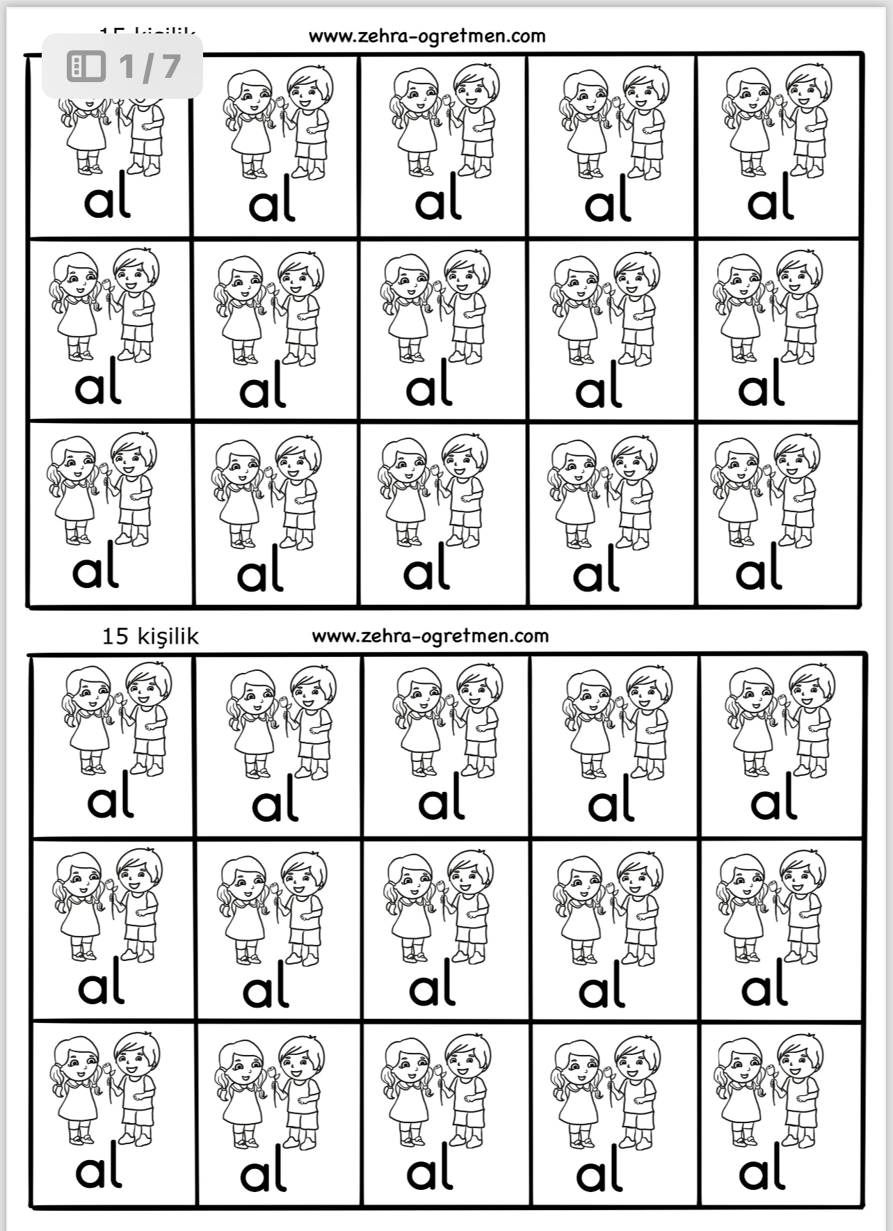 30 Öğrenci İçin E L A Defter Dikte Görselleri RENKSİZ