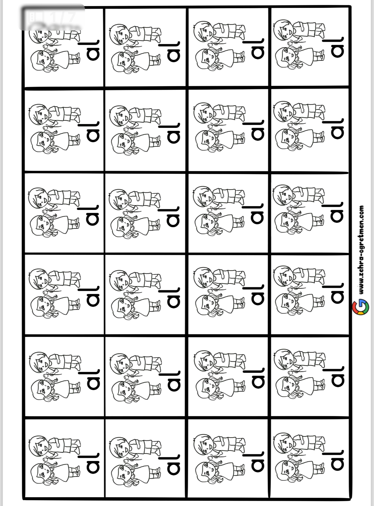 24 Öğrenci İçin E L A Defter Dikte Görselleri RENKSİZ