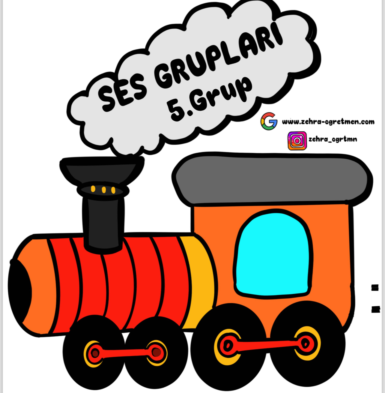 Ses Grupları Treni 5. Grup ( HVĞFJ) BÜYÜK BOY RENKLİ RENKSİZ