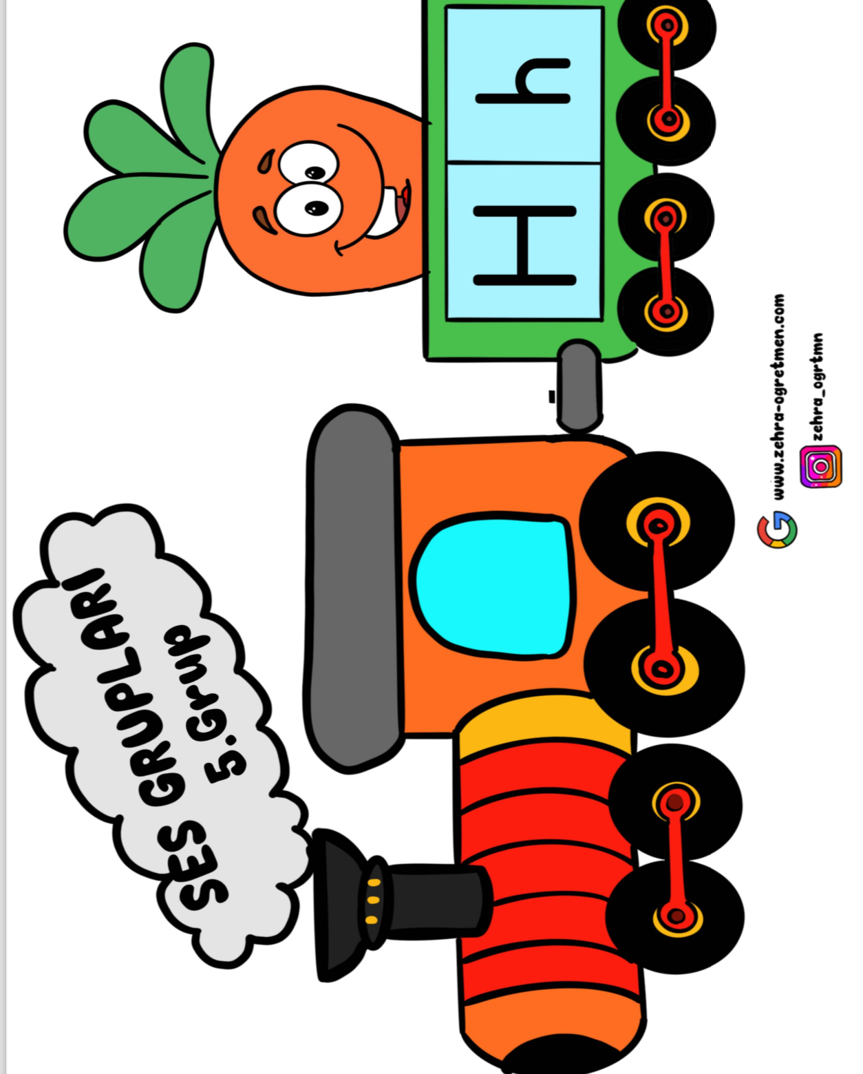 Ses Grupları Treni 5.Grup ( HVĞFJ) KÜÇÜK BOY RENKLİ RENKSİZ