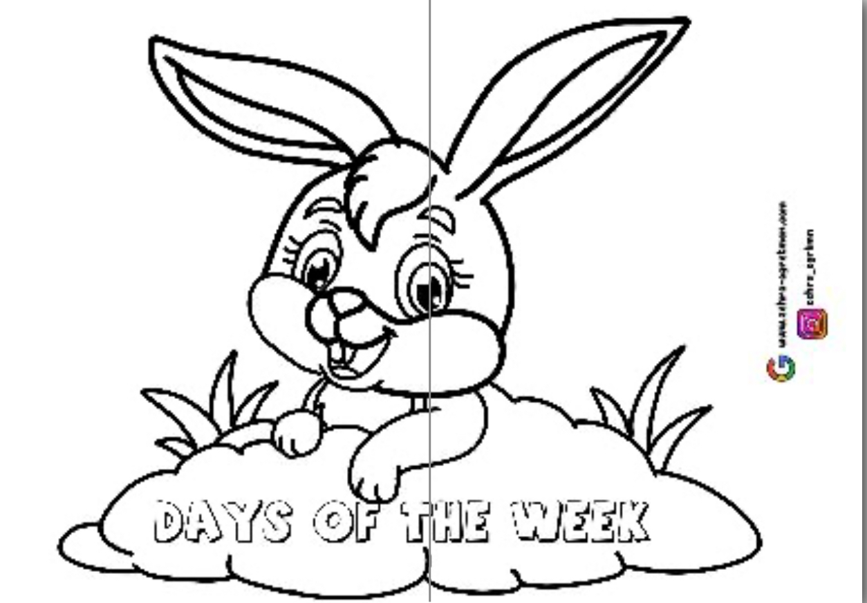 Days Of The Week ( 2 A4) RENKSİZ